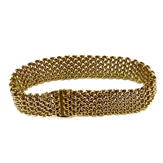 9ct Yellow Gold Fancy Link Bracelet Pre Loved