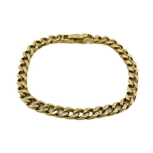 9ct Yellow Gold Curb Link Bracelet Pre Loved