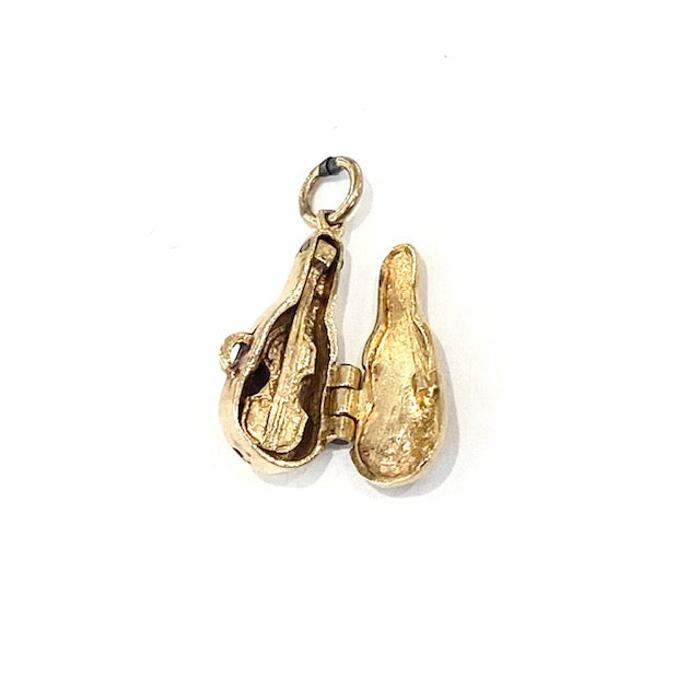 9ct yellow gold Violin in case charm Pre-Loved