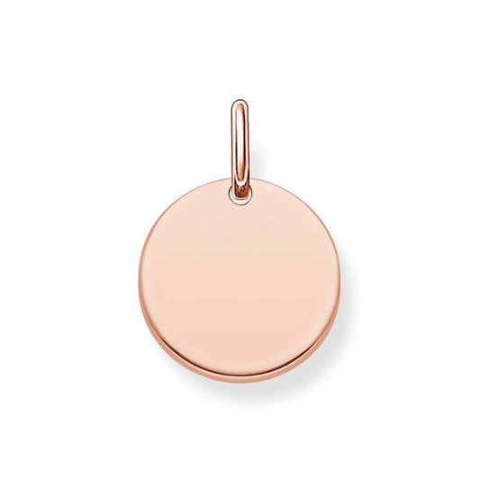 Thomas Sabo 18ct Rose Gold Plated Sterling Silver Disc pendant
