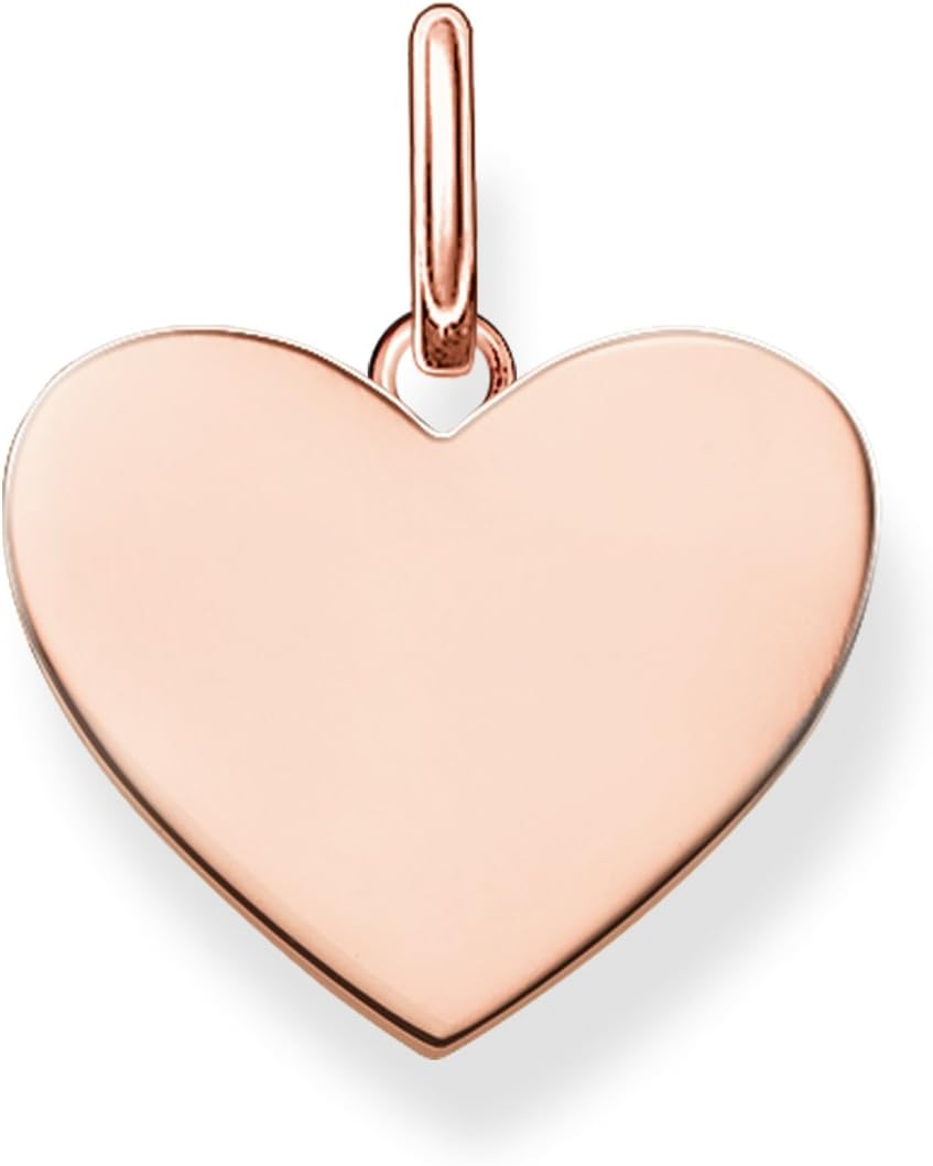 Thomas Sabo 18ct Rose Plated Sterling Silver Flat Heart Pendant