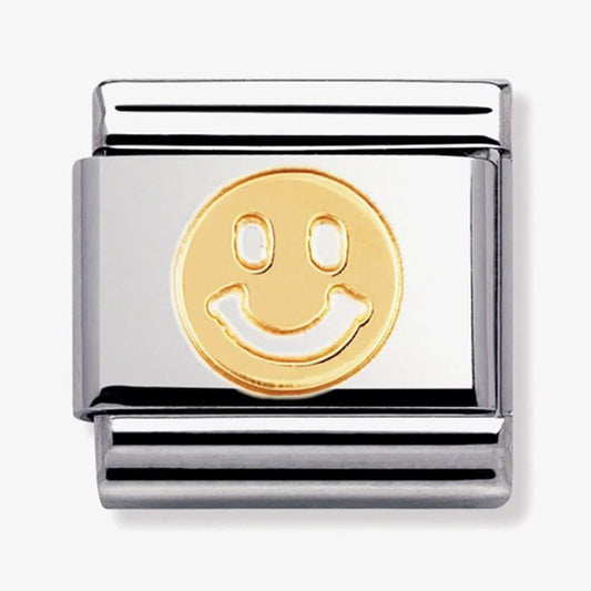 Nomination Classic 18K Gold Smiley Face Charm 030110/06