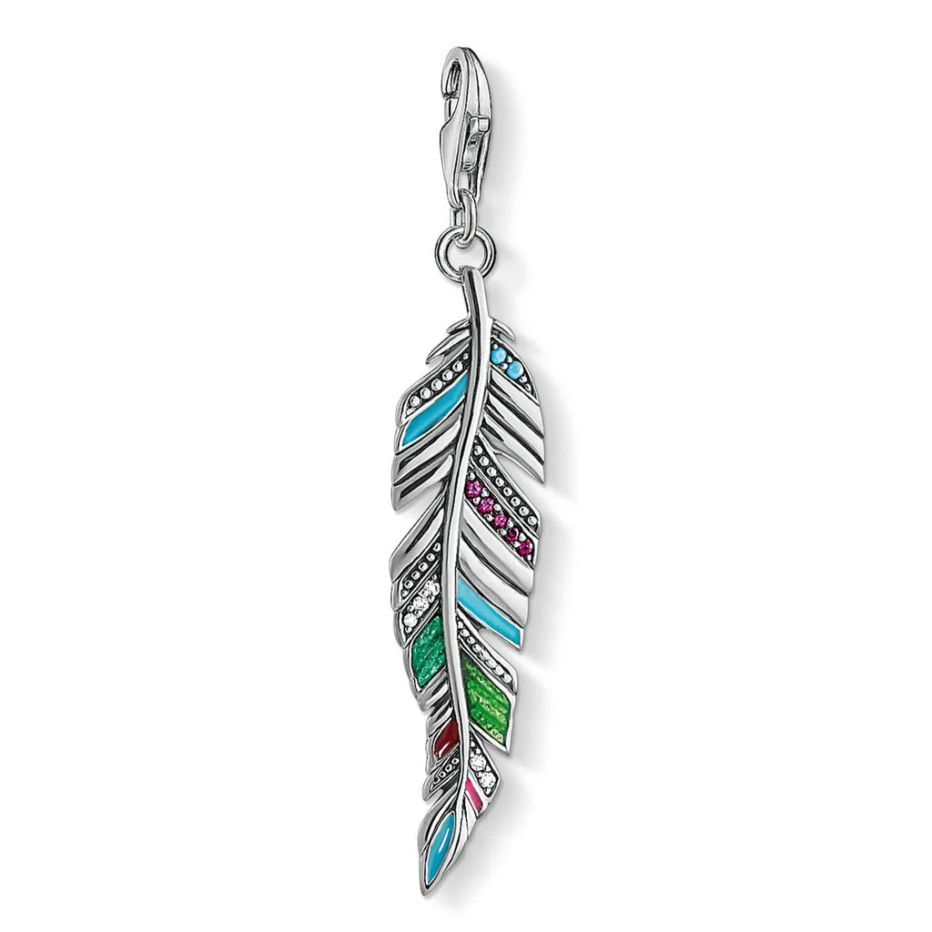 Thomas Sabo Sterling Silver Coloured Feather charm