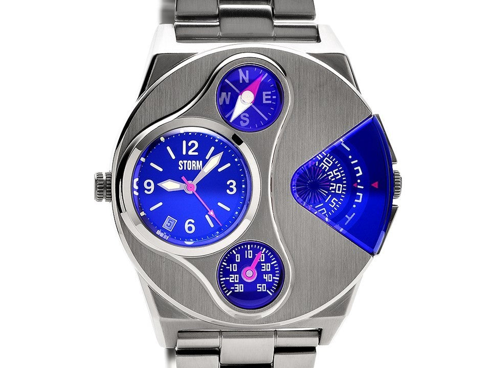 Storm Gents V2 Navigator Lazer Blue Multi function Bracelet watch
