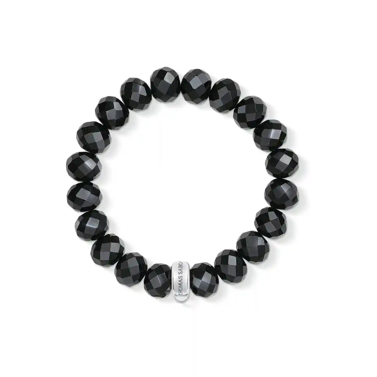 Thomas Sabo Charm Club Elasticated Black Beaded Bracelet