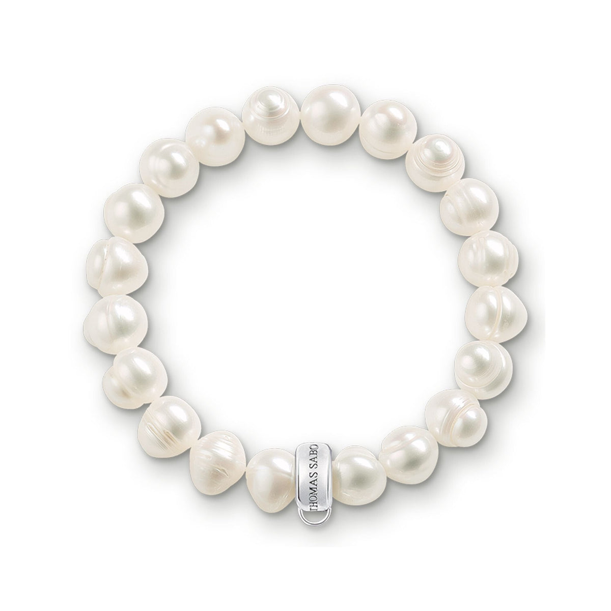 Thomas Sabo Charm Club Elasticated FW Pearl Beaded Bracelet