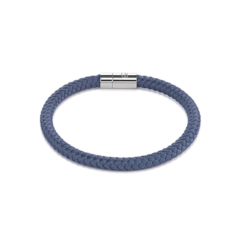 0115/31-0721 Coeur de Lion Blue Textile magnetic clasp bracelet