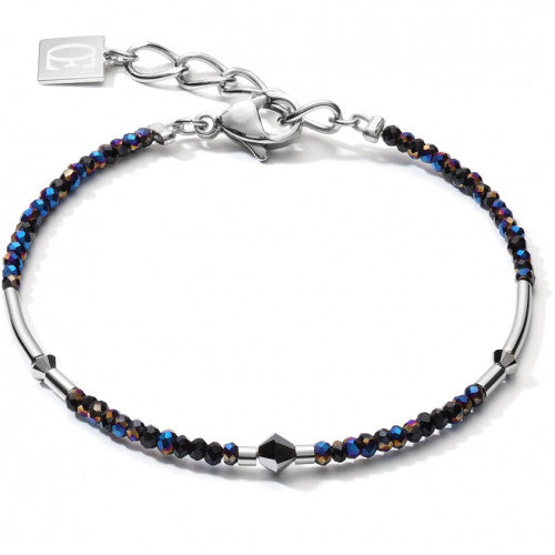 Coeur De Lion stainless steel multi coloured Beaded bracelet 5080/30-0746