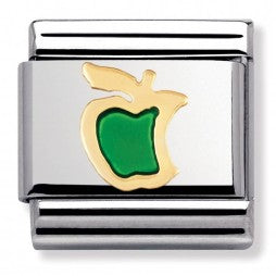 Nomination CLASSIC Bitten Green Apple Charm