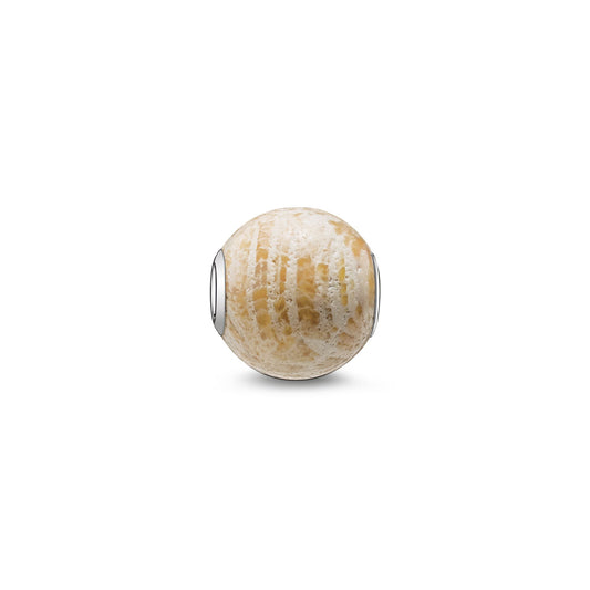 Thomas Sabo Sterling Silver Daisy Jasper Karma Bead charm ref K0046-014-16