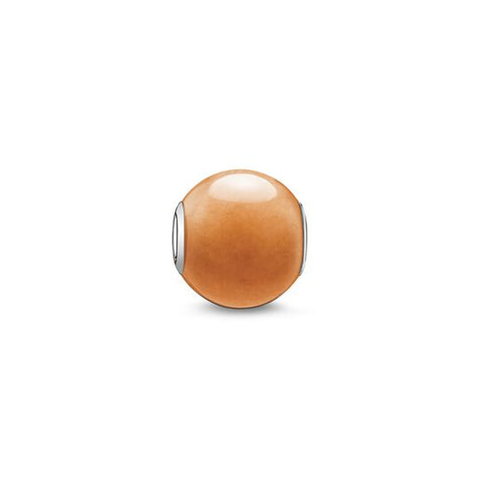 Thomas Sabo Sterling Silver Red Aventurine Karma Bead charm ref K0043-010-10