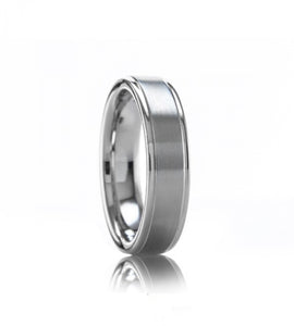 Furrer Jacot 750 18ct White Gold 5mm Polished Groove Wedding Ring 71-23110-0-0