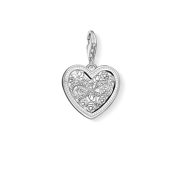 Thomas Sabo Sterling Silver Infinity Rose Heart Charm ref 1315-051-14