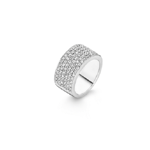 Ti Sento Sterling Silver CZ set ring ref 1485ZI/56 Size P