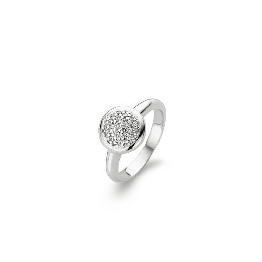Ti Sento Sterling Silver CZ set ring ref 12012ZI/56 Size P