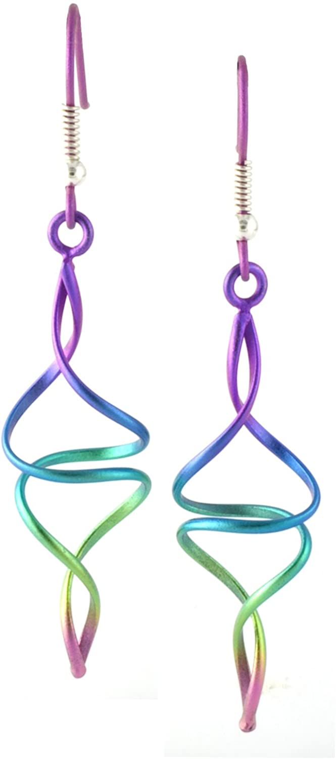 Titanium Colour Wirework Sophisticated Twist Earrings