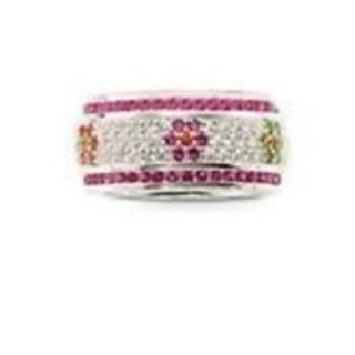 Thomas Sabo  Silver Pink CZ Flower Ring Ring  Size 54 ref TR1823-050-7-54