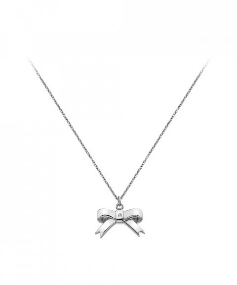 Hot Diamonds Sterling Silver Diamond Set Bow Pendant on Chain DP630