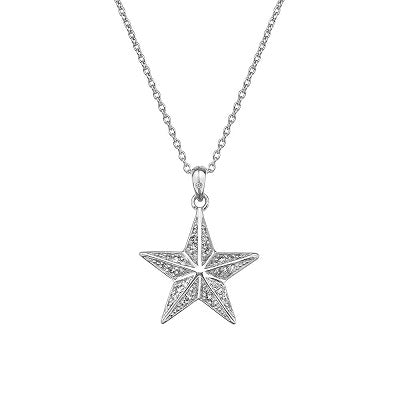 Hot Diamonds Sterling Silver Diamond Set Star Pendant on Chain DP664