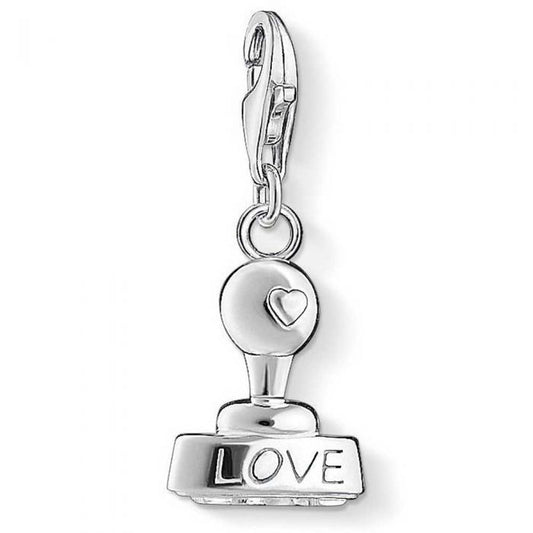 Thomas Sabo Sterling Silver LOVE stamp charm ref 1312-001-12