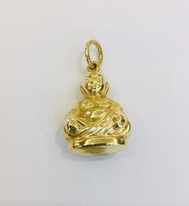 9ct Yellow gold Buddha charm pendant 2.8grms