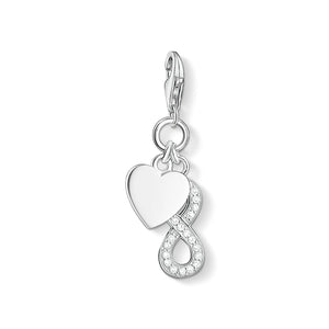 Thomas Sabo Sterling Silver and CZ set Heart with Infinity charm ref 1248-051-14