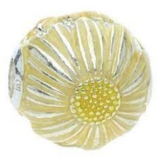 Thomas Sabo Sterling Silver Yellow Daisy Karma Bead charm ref K0200-007-4