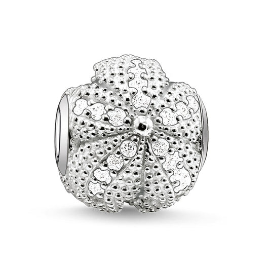 Thomas Sabo Sterling Silver CZ set White Starfish Karma Bead charm ref K0026-051-14