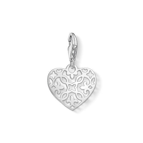 Thomas Sabo Sterling Silver Ornamental Heart Charm Ref 1497 £29