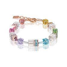 4022/30-1500 Coeur de Lion Stainless Steel Geo Cube bracelet
