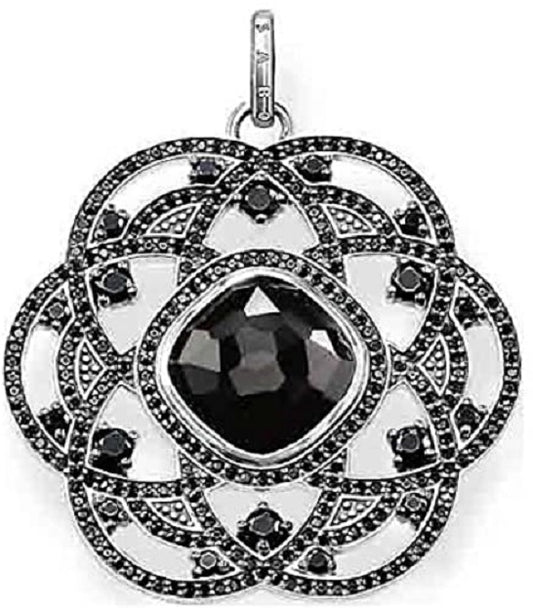 Thomas Sabo Blackened Silver Onyx set Pendant ref  PE679-641-11