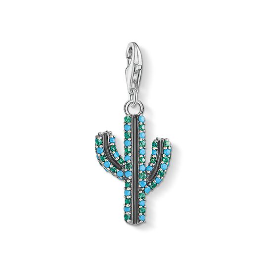 Thomas Sabo Sterling Silver Turquoise set Cactus charm ref 1679-667-6
