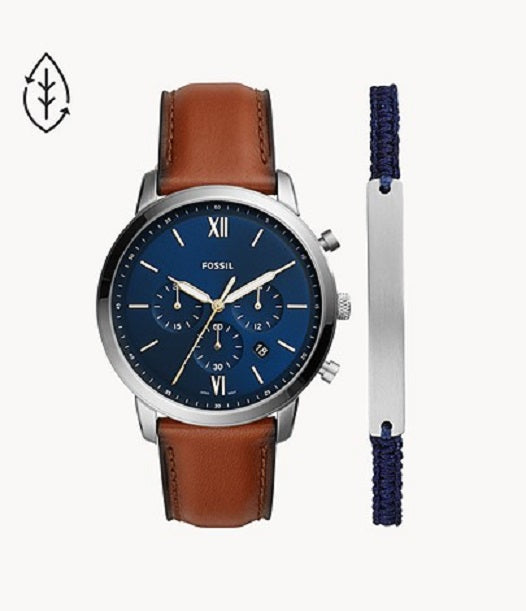FS5708SET Neutra Chronograph Luggage Leather Watch and Bracelet Set