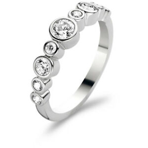 Ti Sento Sterling Silver Cubic Zirconia set ring ref 1895ZI/54  Size N