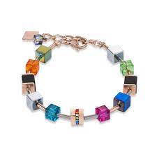 4980/30-1500 Coeur de Lion Stainless Steel Geo Cube bracelet