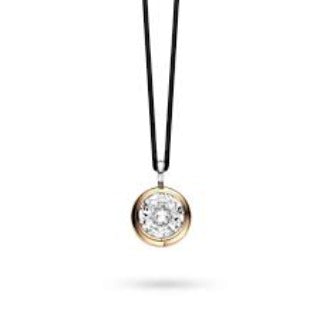 Ti Sento Stirling Silver Rose gold plated CZ set pendant ref 6701ZR