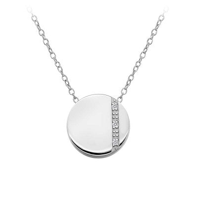Hot Diamonds Sterling Silver Silhouette Circle Necklace DP594
