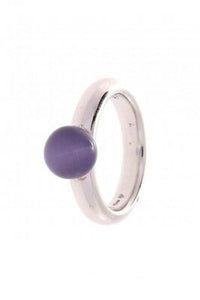 Ti Sento Sterling Silver  Synthetic Purple stone set ring ref 1444CL/56 Size P