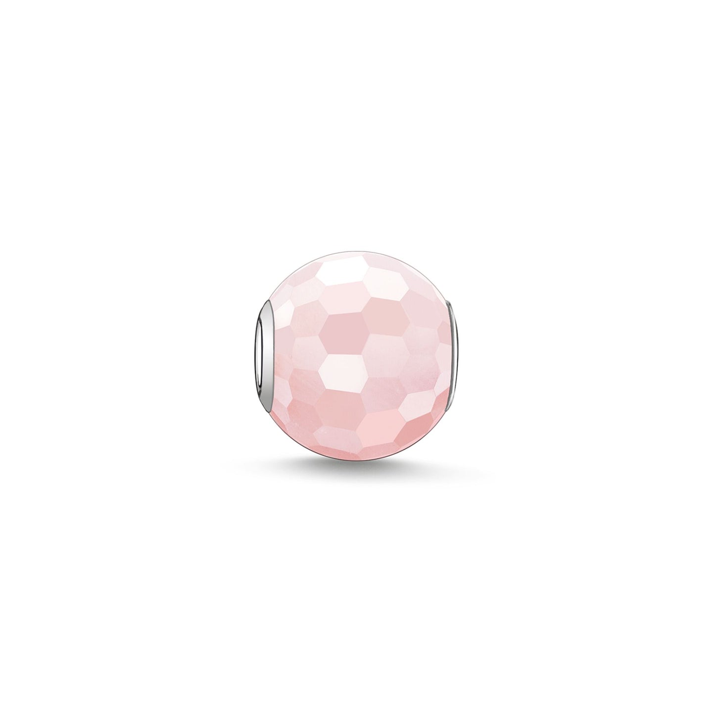 Thomas Sabo Karma Faceted Rose Quartz bead charm ref K0005-034-9