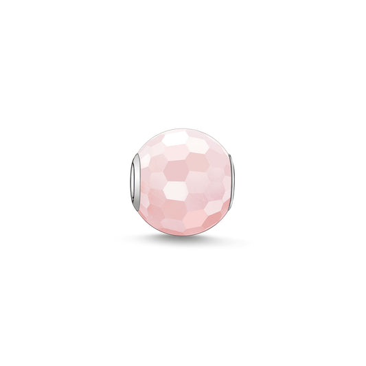 Thomas Sabo Karma Faceted Rose Quartz bead charm ref K0005-034-9