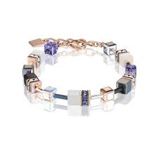 4013/30-0800 Coeur de Lion Stainless Steel Geo Cube bracelet