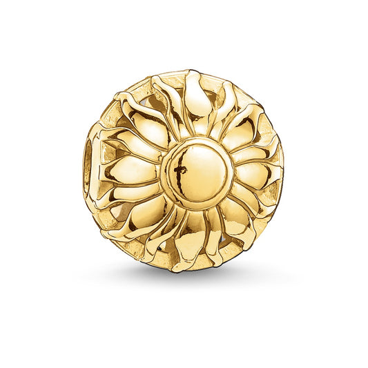 Thomas Sabo Sterling silver gold plated Sunrise Karma Bead charm ref K0015-413-12