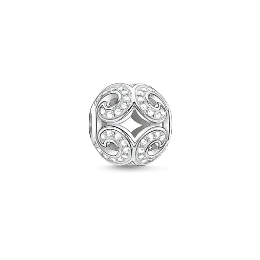 Thomas Sabo Sterling Silver CZ set Karma bead charm ref K0012-051-14