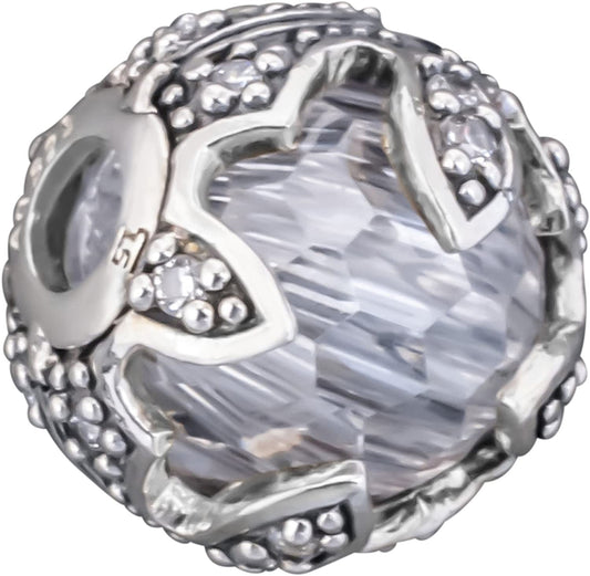 Thomas Sabo Sterling Silver CZ set Lotus bead charm ref K0093-643-14