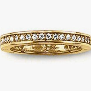 Thomas Sabo Ring gold plated Eternity Pavé Size 54 ref  TR1700-414-14-54