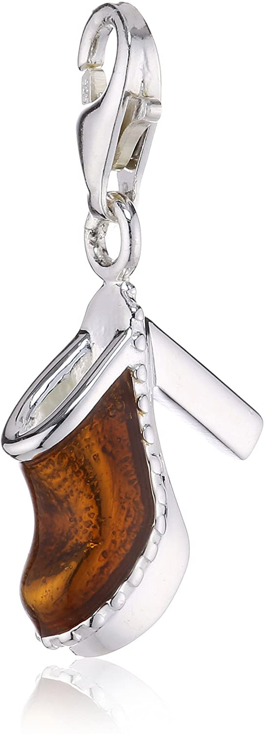 Thomas Sabo Sterling Silver Enamel Clog charm Ref 0739-007-2