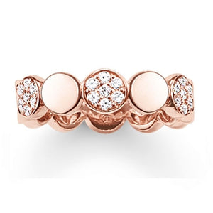Thomas Sabo Rose Gold plated Cubic Zirconia Bubble Ring TR2048-416-14-54 Size 54/N