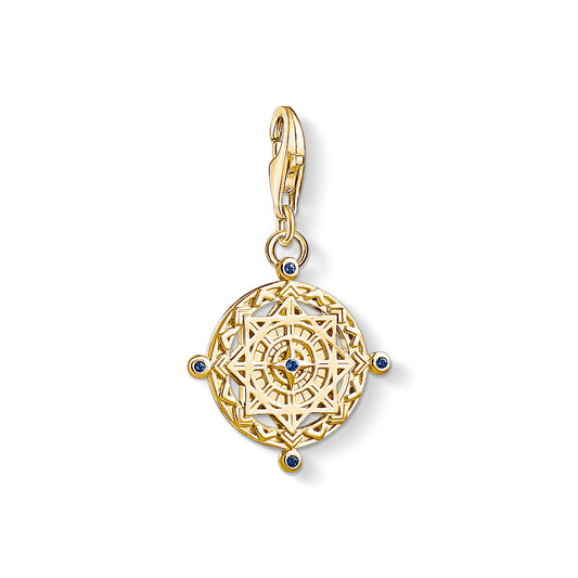 Thomas Sabo Sterling Silver gold plated  Vintage Compass charm ref 1662-922-39