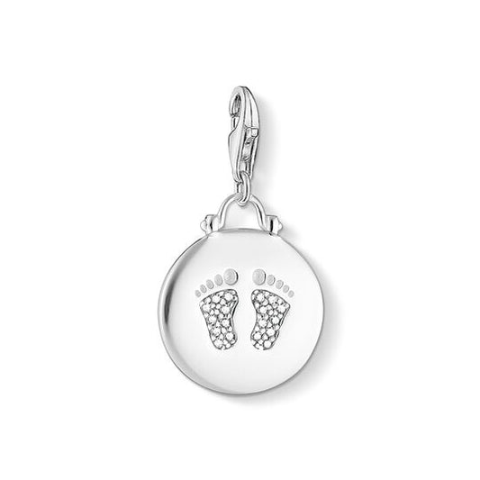 Thomas Sabo sterling silver Baby foot print charm ref 1692-051-14