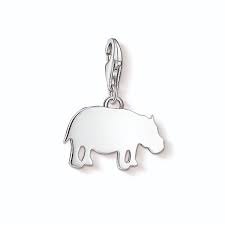 Thomas Sabo sterling Silver Hippopotamus charm ref 1345-001-12